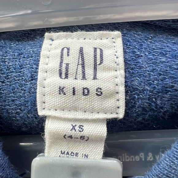 |•GAP KIDS•| Cute Navy Full Zip Hoodie Sequined 'GAP' Front - Picture 4 of 5